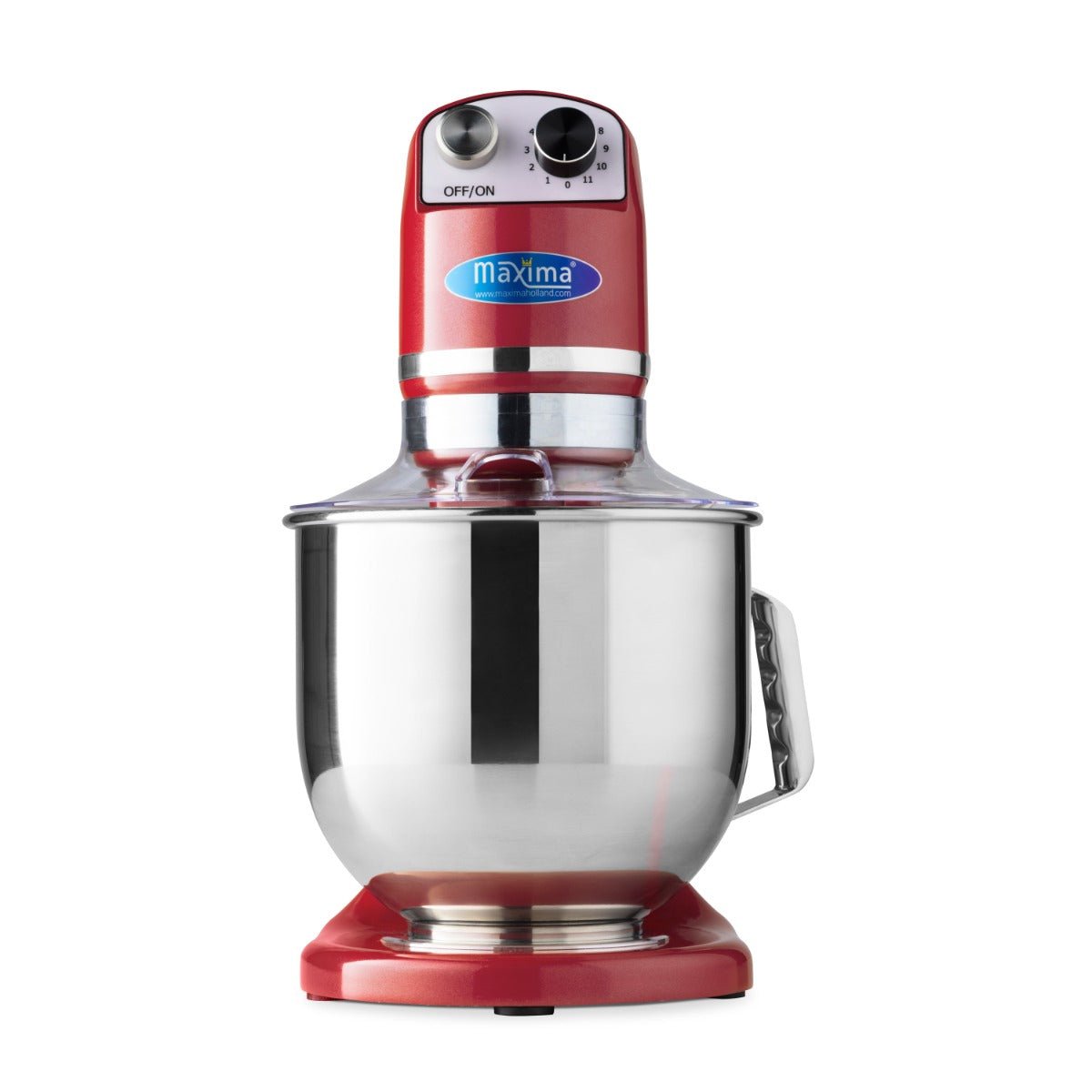 Maxima Stand Mixer 7L Raspberry Red - Up to 2kg Dough - 11 Speeds - RVSVoordeel
