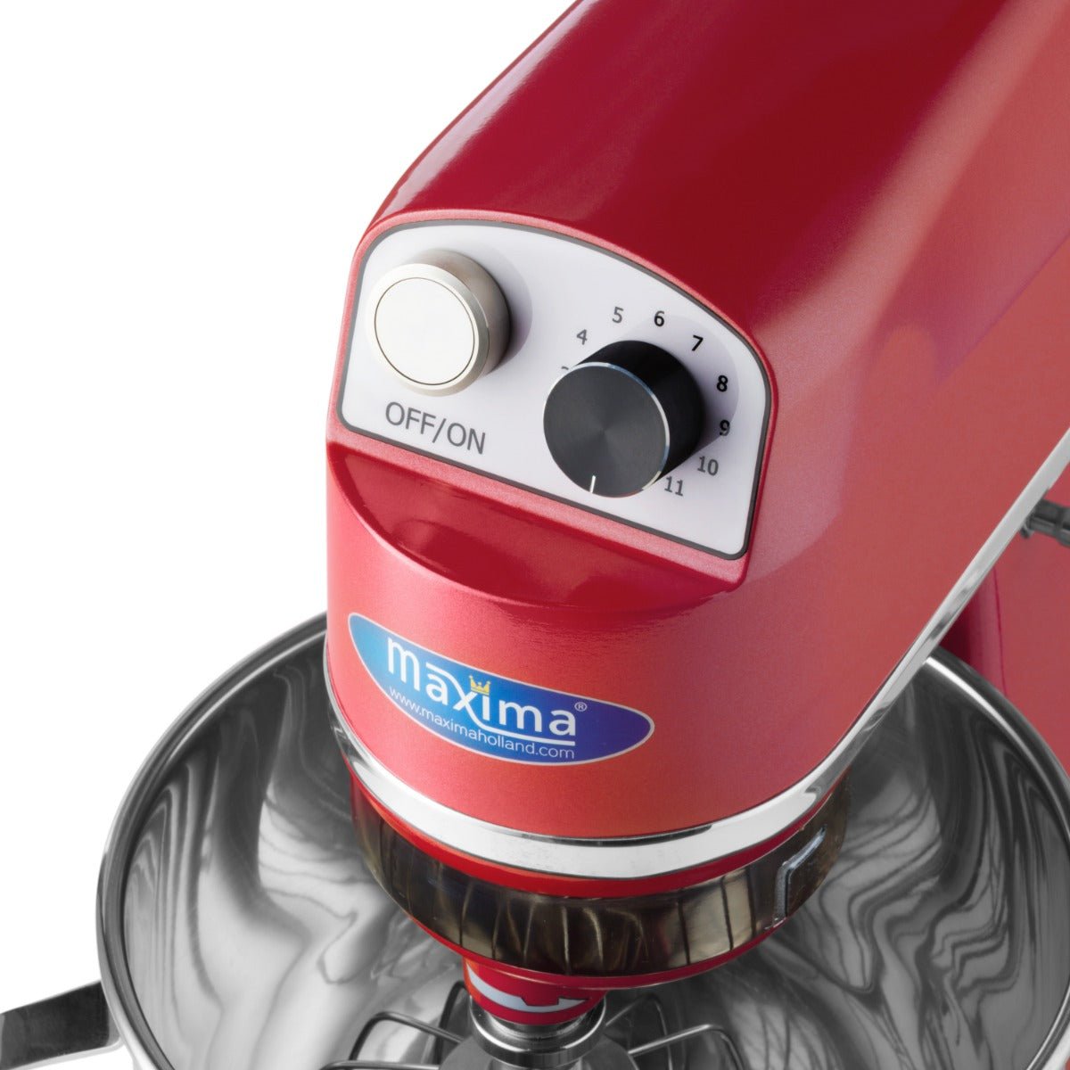 Maxima Stand Mixer 7L Raspberry Red - Up to 2kg Dough - 11 Speeds - RVSVoordeel