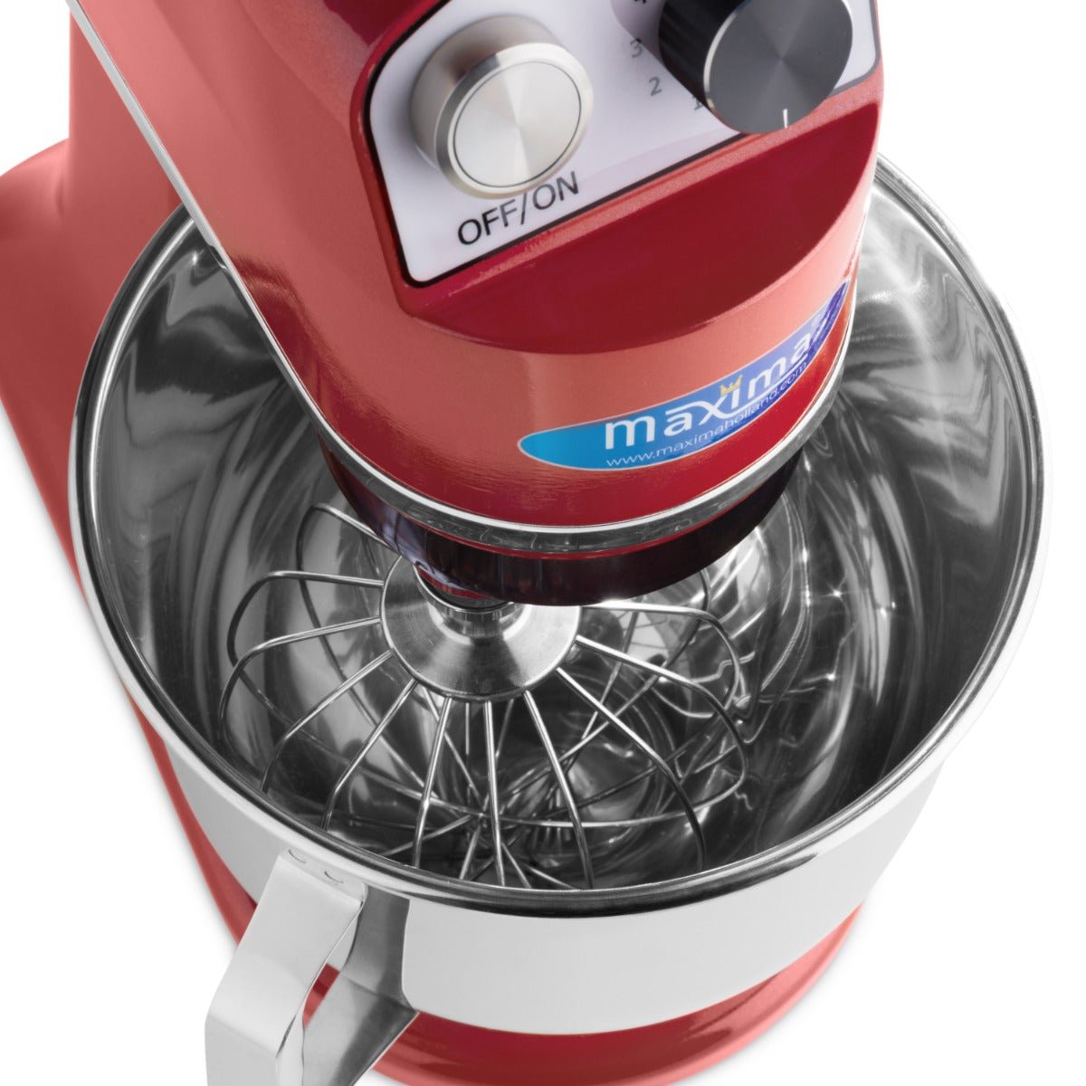 Maxima Stand Mixer 7L Raspberry Red - Up to 2kg Dough - 11 Speeds - RVSVoordeel