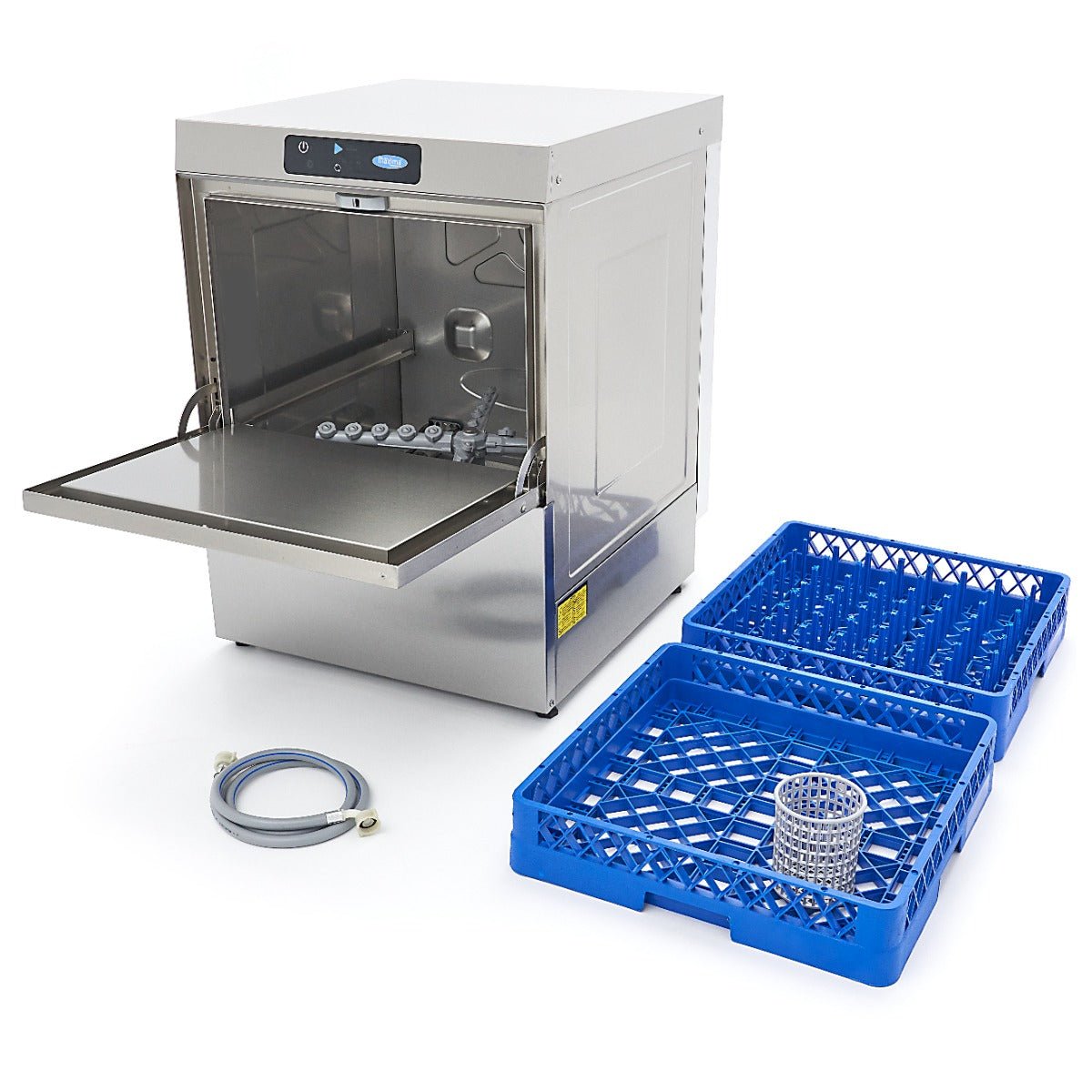 Maxima Undercounter Dishwasher 50 x 50cm - with Drain, Rinse Aid and Soap Pump - Digital Display - 400V - RVSVoordeel