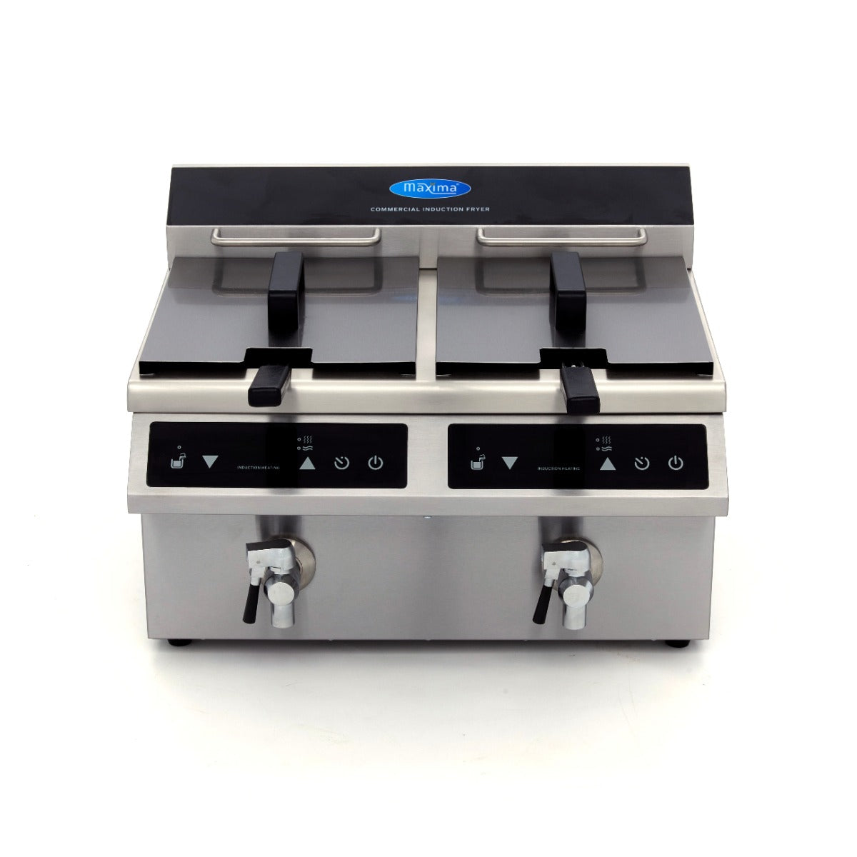 Maxima Frituurpan - 2x 8 L - 2 Manden - met Tapkraan - Inductie