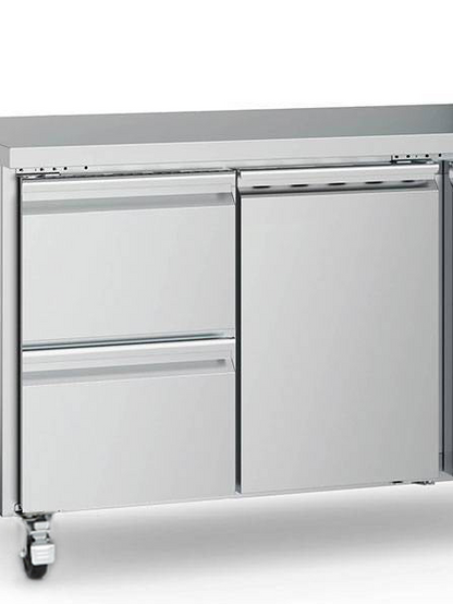 Maxima Counter Fridge 90cm Width - 2 Doors - 2 Adjustable Shelves (GN)
