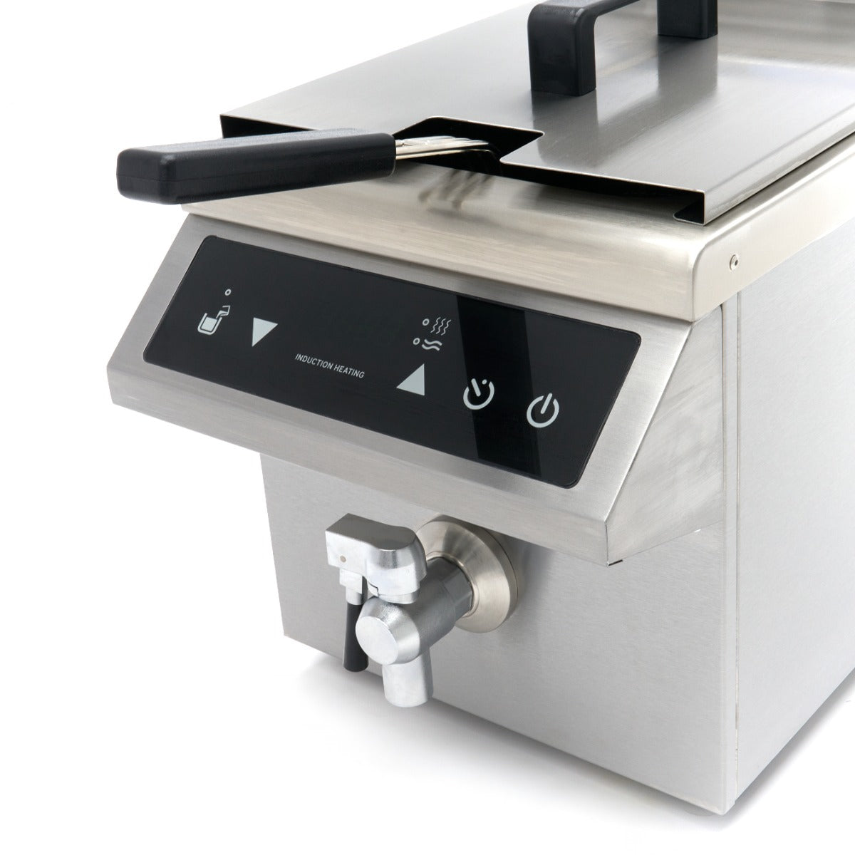 Maxima Frituurpan - 8 L - 1 Mand - Inductie - met Tapkraan