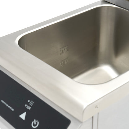 Maxima Frituurpan - 8 L - 1 Mand - Inductie - met Tapkraan
