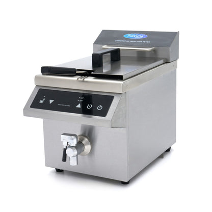 Maxima Frituurpan - 8 L - 1 Mand - Inductie - met Tapkraan