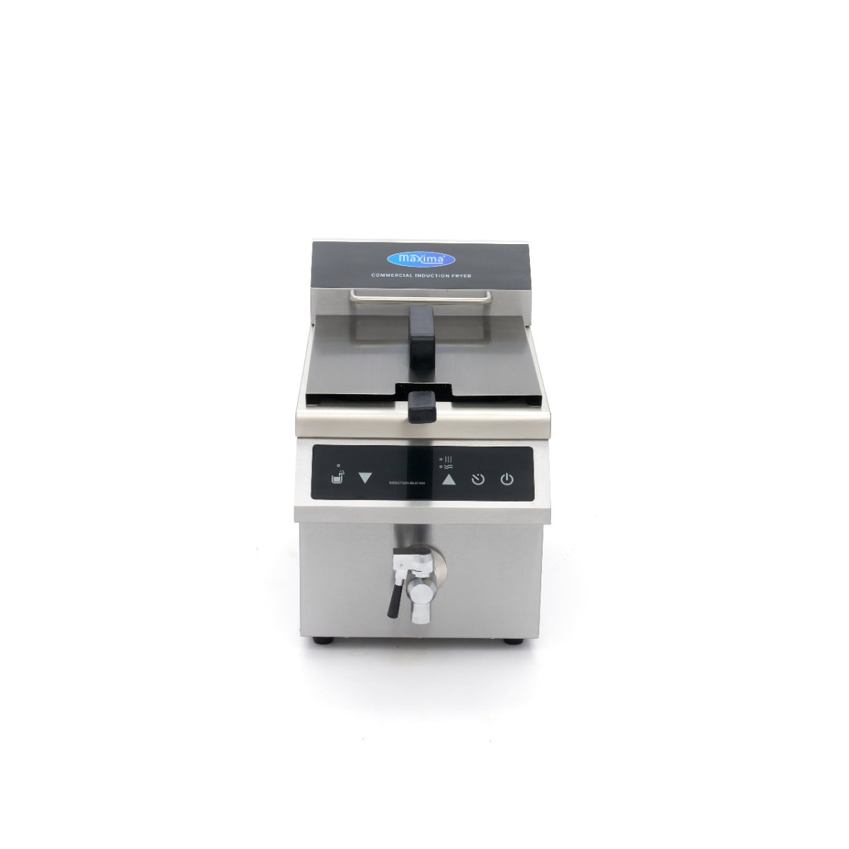 Maxima Frituurpan - 8 L - 1 Mand - Inductie - met Tapkraan