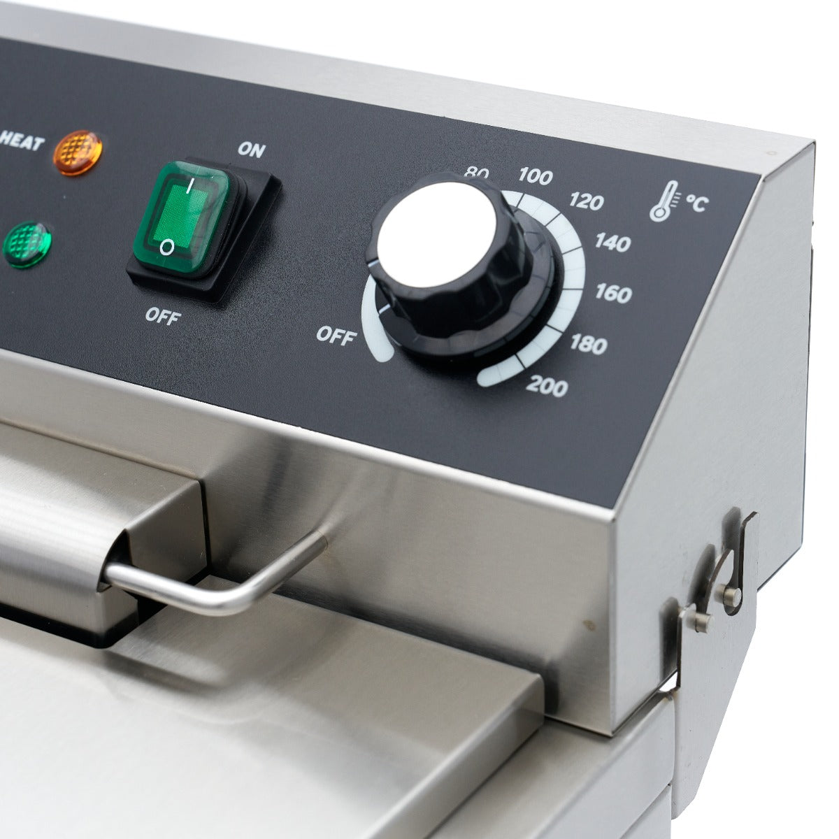 Maxima Frituurpan - 16 L - 1 Mand - met Tapkraan en Opbergruimte - 230V