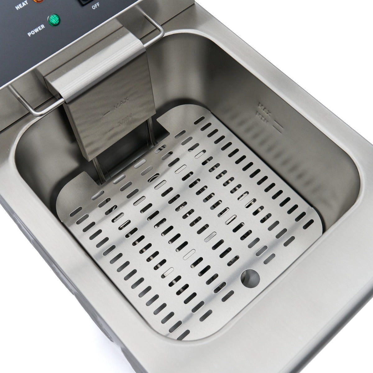 Maxima Frituurpan - 16 L - 1 Mand - met Tapkraan en Opbergruimte - 230V