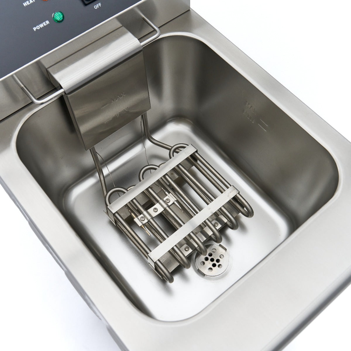 Maxima Frituurpan - 16 L - 1 Mand - met Tapkraan en Opbergruimte - 230V