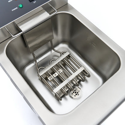 Maxima Frituurpan - 16 L - 1 Mand - met Tapkraan en Opbergruimte - 230V