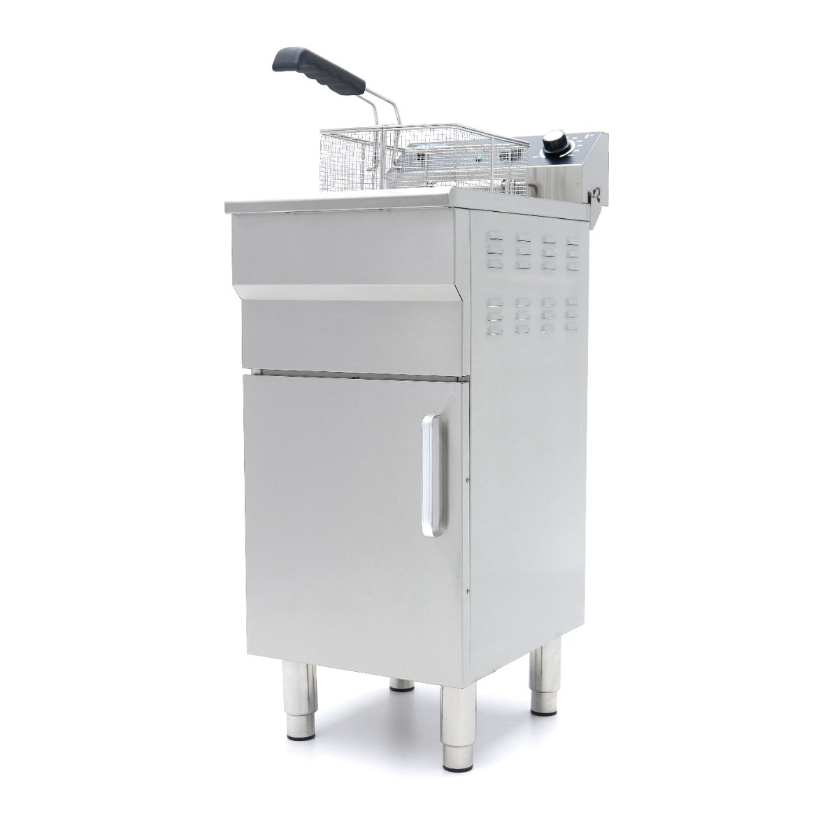 Maxima Frituurpan - 16 L - 1 Mand - met Tapkraan en Opbergruimte - 230V