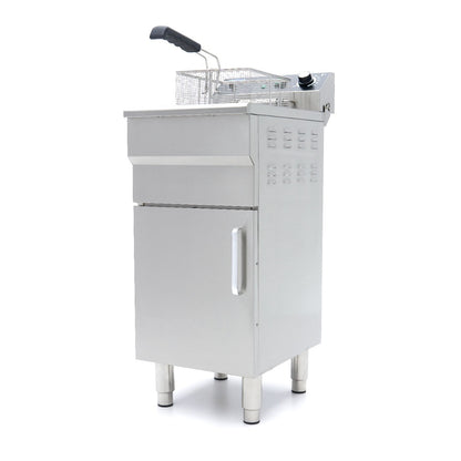 Maxima Frituurpan - 16 L - 1 Mand - met Tapkraan en Opbergruimte - 230V