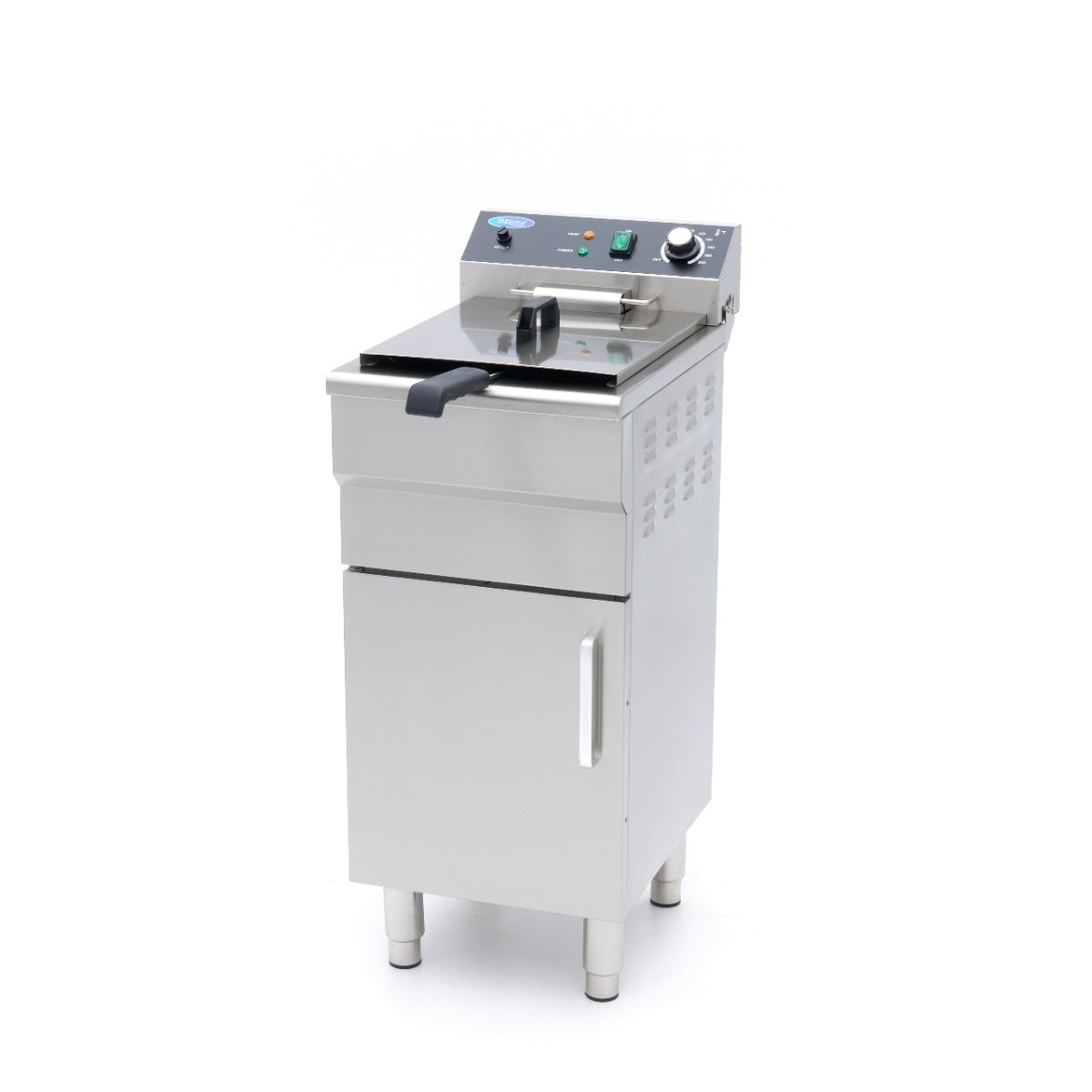 Maxima Frituurpan - 16 L - 1 Mand - met Tapkraan en Opbergruimte - 230V