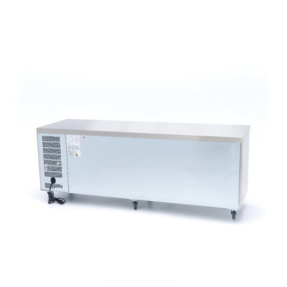 Maxima Counter Freezer 223cm Width on Wheels - 4 Doors - 4 Adjustable Shelves (GN)