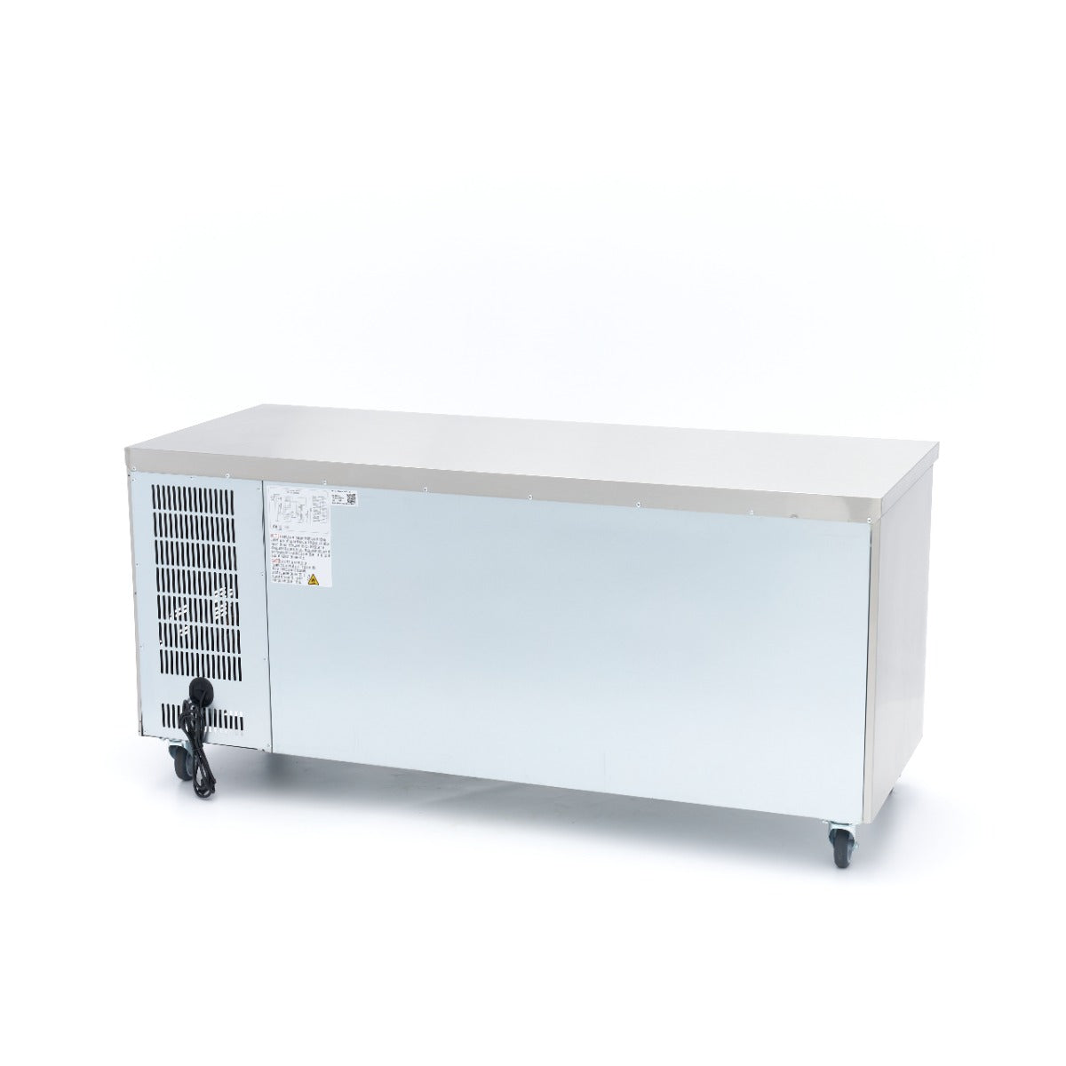 Maxima Counter Fridge 180cm Width on Wheels - 3 Glass Doors - 3 Adjustable Shelves (GN)