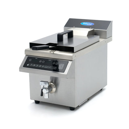 Maxima Frituurpan - 8 L - 1 Mand - Inductie - Liftsysteem - met Tapkraan