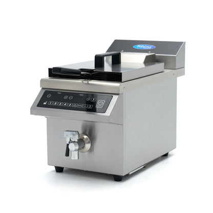 Maxima Frituurpan - 8 L - 1 Mand - Inductie - Liftsysteem - met Tapkraan