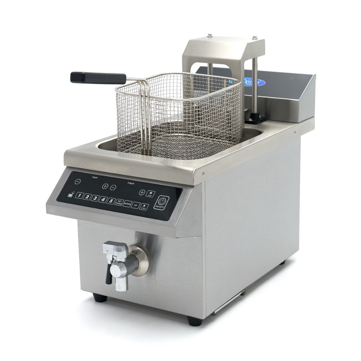 Maxima Frituurpan - 8 L - 1 Mand - Inductie - Liftsysteem - met Tapkraan