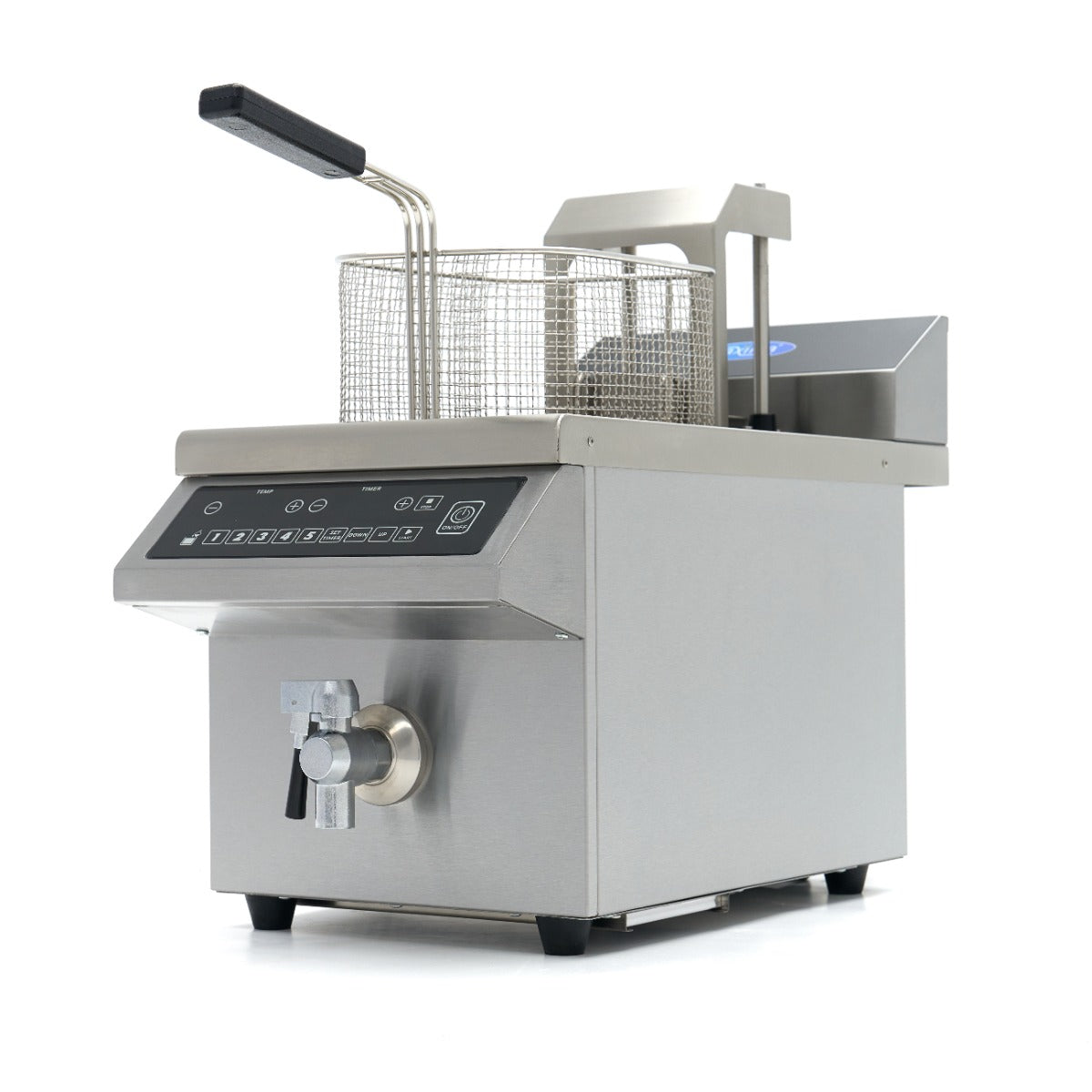 Maxima Frituurpan - 8 L - 1 Mand - Inductie - Liftsysteem - met Tapkraan