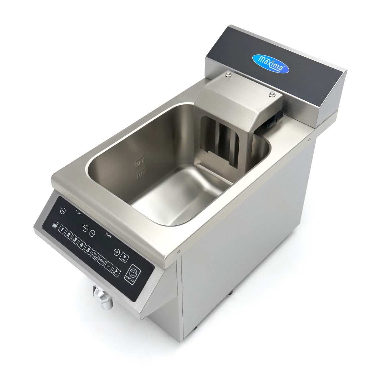 Maxima Frituurpan - 8 L - 1 Mand - Inductie - Liftsysteem - met Tapkraan