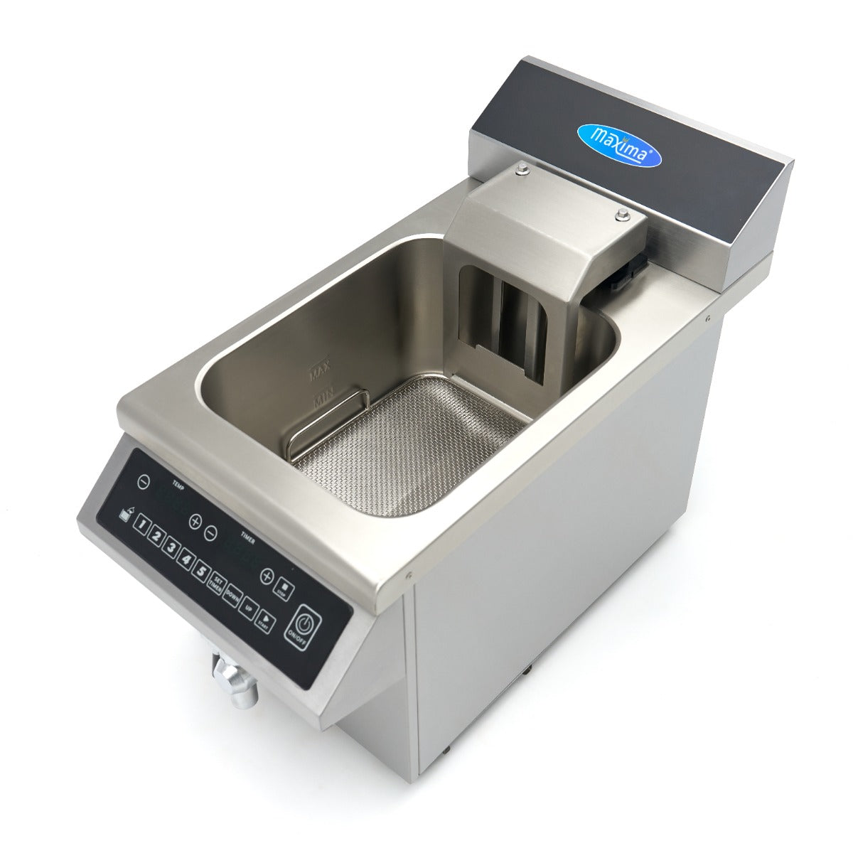 Maxima Frituurpan - 8 L - 1 Mand - Inductie - Liftsysteem - met Tapkraan