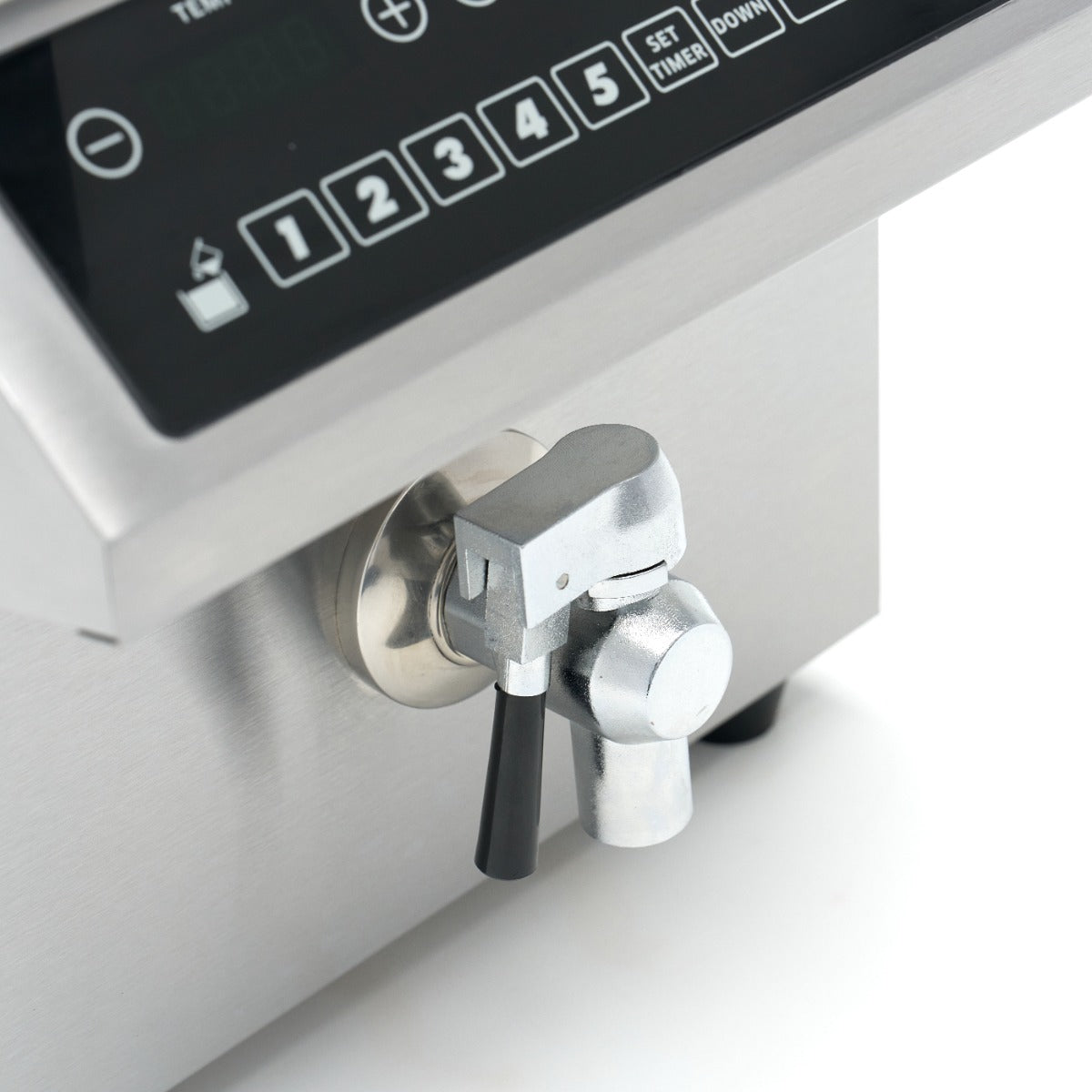 Maxima Frituurpan - 8 L - 1 Mand - Inductie - Liftsysteem - met Tapkraan