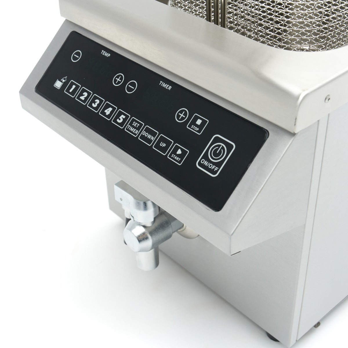 Maxima Frituurpan - 8 L - 1 Mand - Inductie - Liftsysteem - met Tapkraan