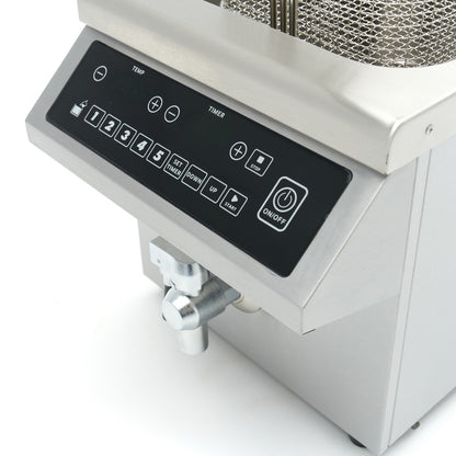 Maxima Frituurpan - 8 L - 1 Mand - Inductie - Liftsysteem - met Tapkraan