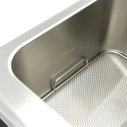 Maxima Frituurpan - 8 L - 1 Mand - Inductie - Liftsysteem - met Tapkraan