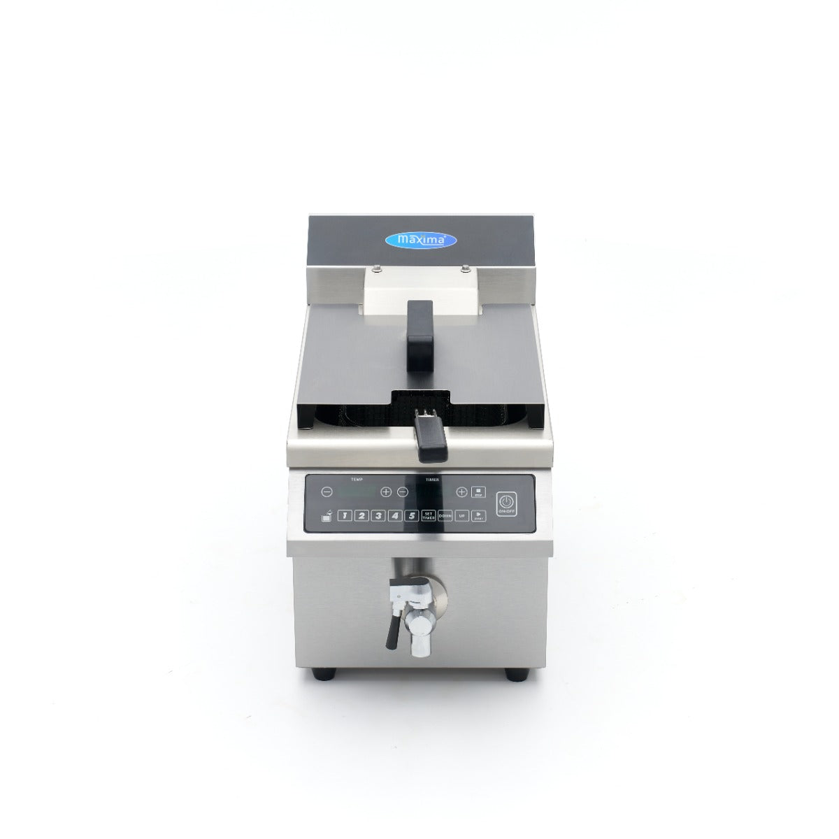 Maxima Frituurpan - 8 L - 1 Mand - Inductie - Liftsysteem - met Tapkraan
