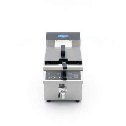 Maxima Frituurpan - 8 L - 1 Mand - Inductie - Liftsysteem - met Tapkraan