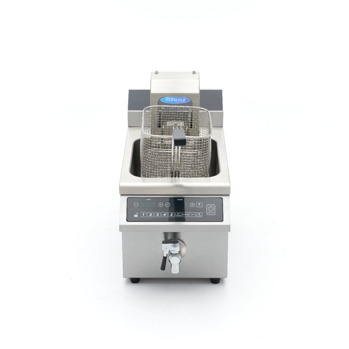 Maxima Frituurpan - 8 L - 1 Mand - Inductie - Liftsysteem - met Tapkraan