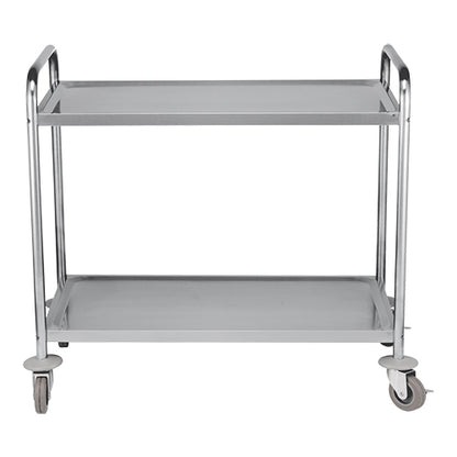 Caterchef Stainless Steel Serving Trolley - 2 Shelves - EMGA