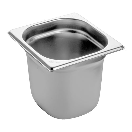 CaterChef Gastronorm Container 1/6 GN - Stainless Steel - EMGA