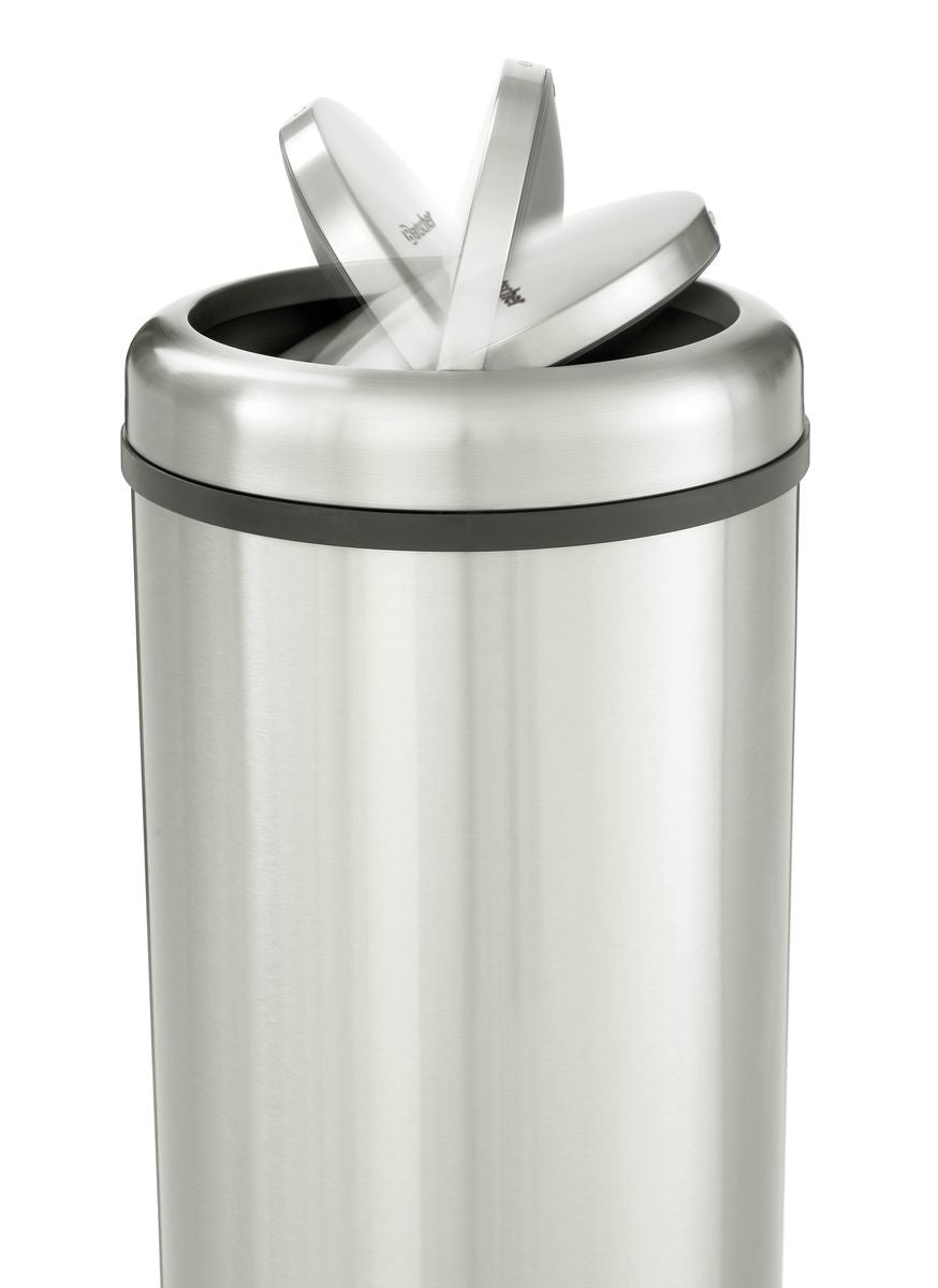 Bartscher Stainless steel Garbage Bin 50L with Swing lid - RVSVoordeel