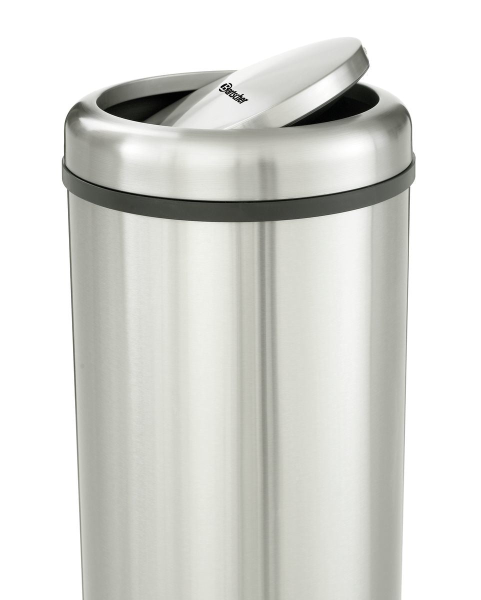 Bartscher Stainless steel Garbage Bin 50L with Swing lid - RVSVoordeel