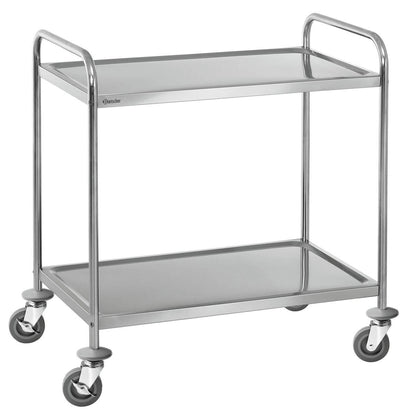 Bartscher Stainless Steel Serving Trolley - 2 Shelves - RVSVoordeel