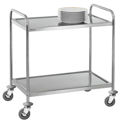 Bartscher Stainless Steel Serving Trolley - 2 Shelves - RVSVoordeel