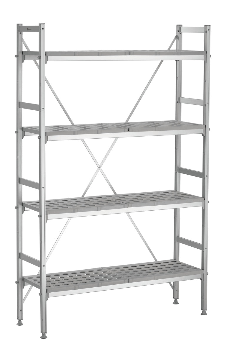 Bartscher Storage Shelf system with 4 Shelves or GN Containers - 107cm Width - RVSVoordeel