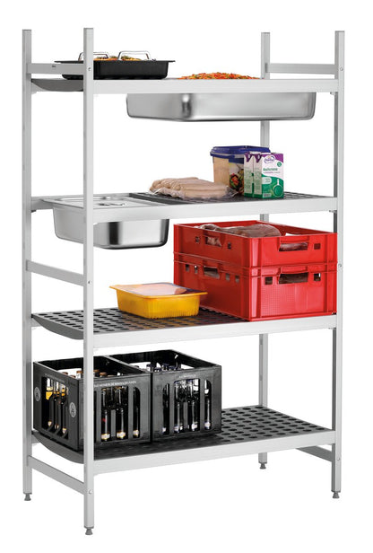 Bartscher Storage Shelf system with 4 Shelves or GN Containers - 108cm Width - RVSVoordeel