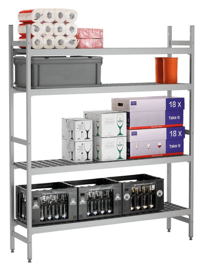 Bartscher Storage Shelf system with 4 Shelves or GN Containers - 150cm Width - RVSVoordeel