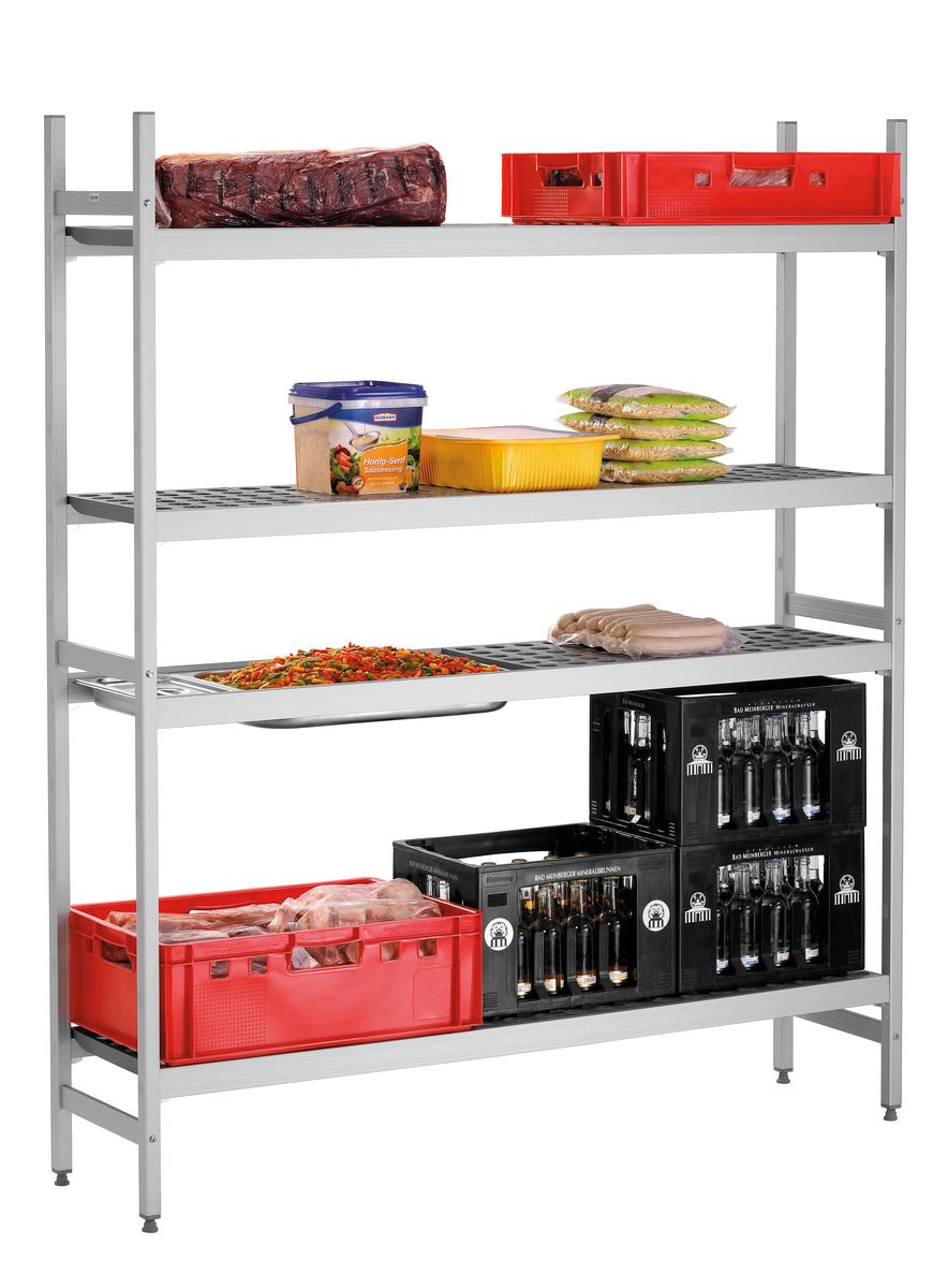 Bartscher Storage Shelf system with 4 Shelves or GN Containers - 150cm Width - RVSVoordeel