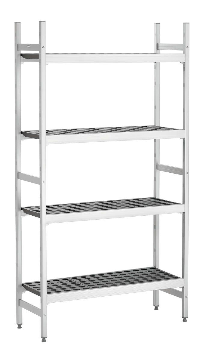 Bartscher Storage Shelf system with 4 Shelves or GN Containers - 96cm Width - RVSVoordeel