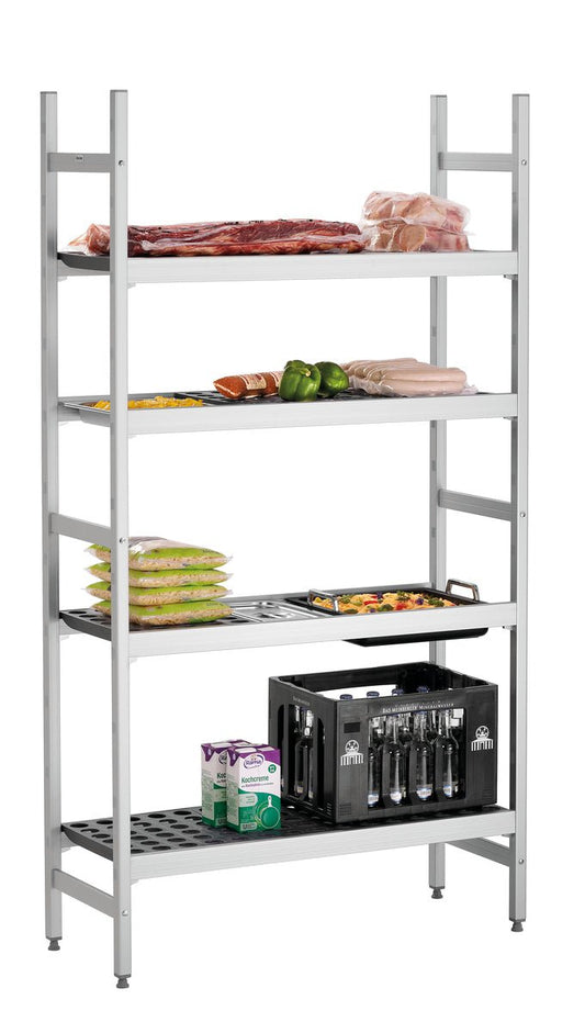 Bartscher Storage Shelf system with 4 Shelves or GN Containers - 96cm Width - RVSVoordeel