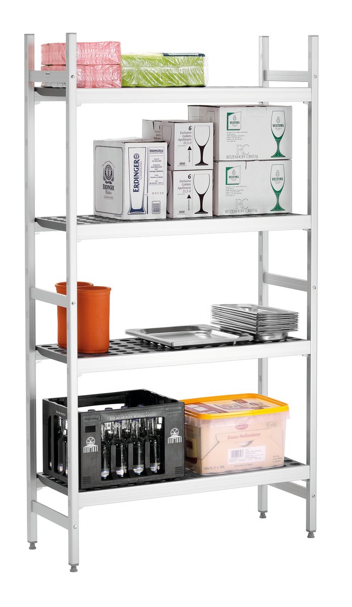 Bartscher Storage Shelf system with 4 Shelves or GN Containers - 96cm Width - RVSVoordeel