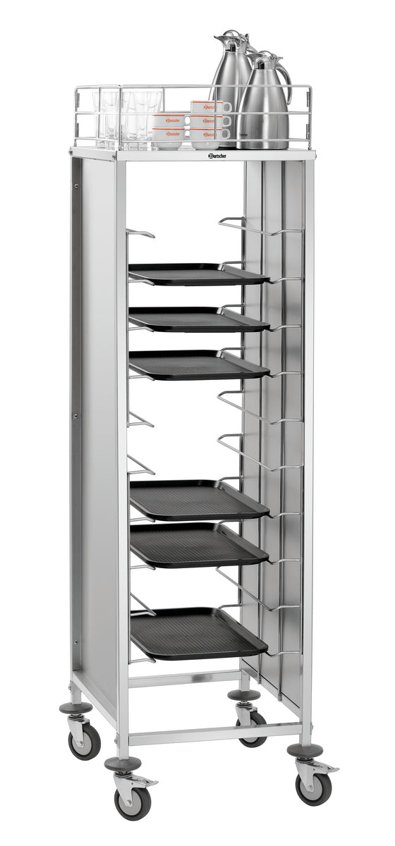 Bartscher Tray Trolley Gastronorm - Fits 10 x 1/1 GN - excl GN trays - RVSVoordeel