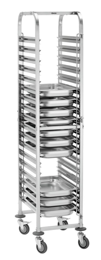 Bartscher Tray Trolley Gastronorm - Fits 18 x 1/1 GN - excl GN trays - RVSVoordeel