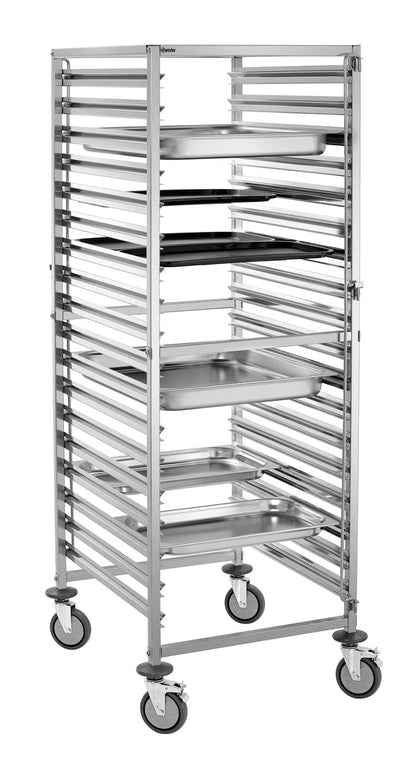 Bartscher Tray Trolley Gastronorm - Fits 18 x 2/1 GN - excl GN trays - RVSVoordeel