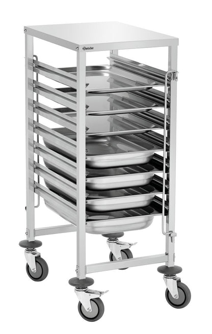 Bartscher Tray Trolley Gastronorm - Fits 7 x 1/1 GN - excl GN trays - RVSVoordeel