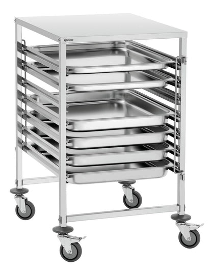 Bartscher Tray Trolley Gastronorm - Fits 7 x 2/1 GN - excl GN trays - RVSVoordeel